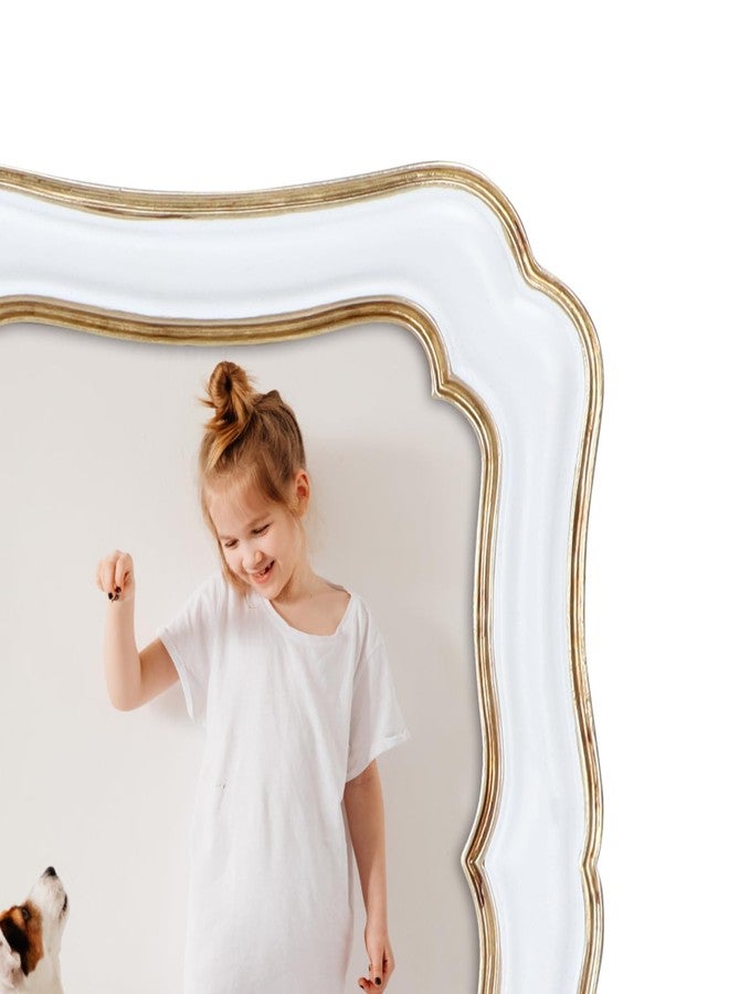 PHAREGE 5x7 Vintage Picture Frame White Gold, Ornate Antique Picture Frame for 5x7 Photo, Retro Photo Frame for Tabletop Vertical or Horizontal Display, 1 Pack - Image 4